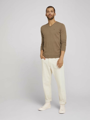 TOM TAILOR Regular Fit Pullover i brun