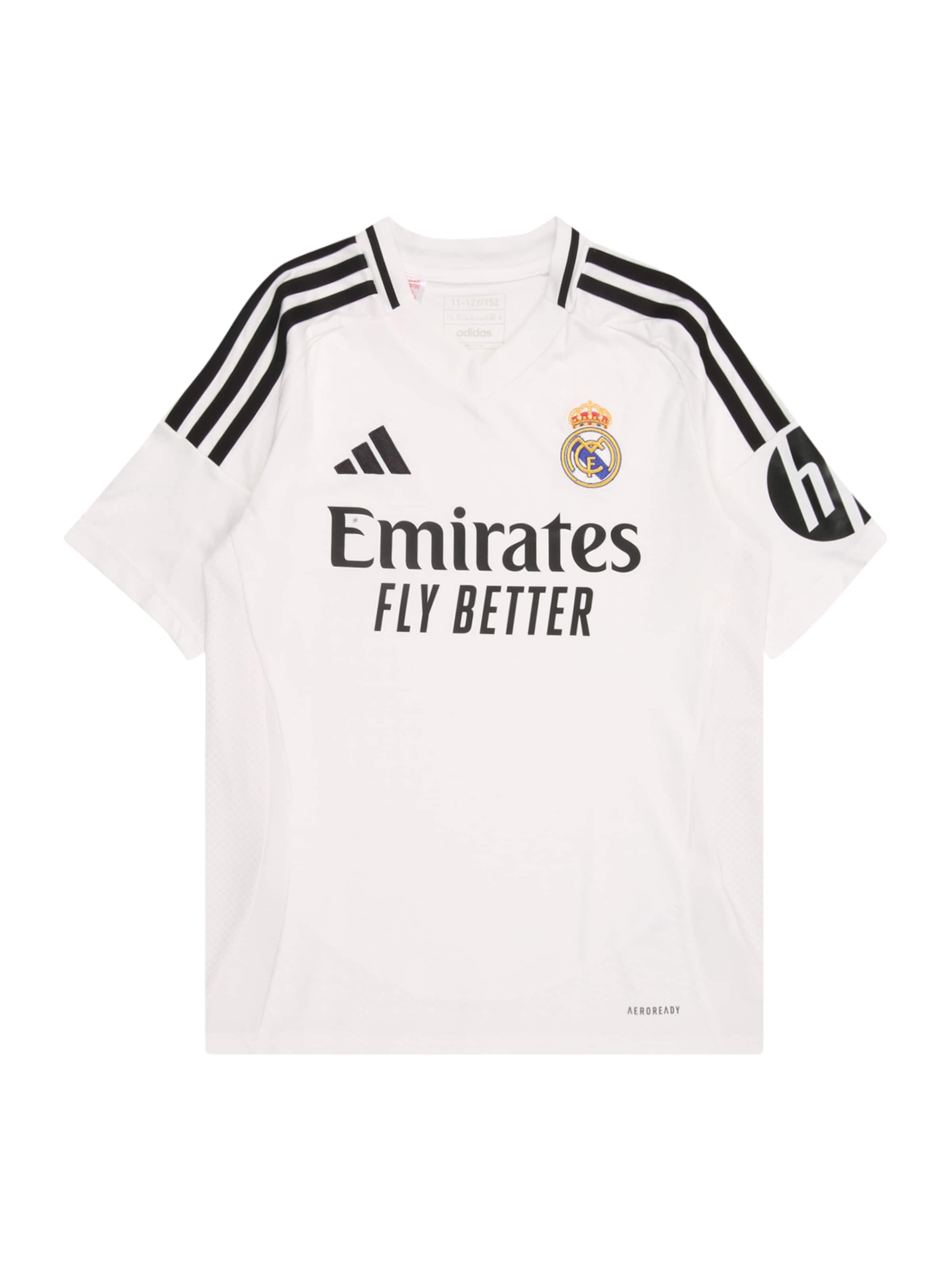 ADIDAS PERFORMANCE Funktionsskjorte 'Real Madrid' i hvid: forside
