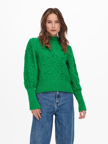 ONLY Пуловер 'Poppy' в зелено: отпред