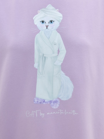 T-shirt 'Spa cat' Cat e Lolette en violet