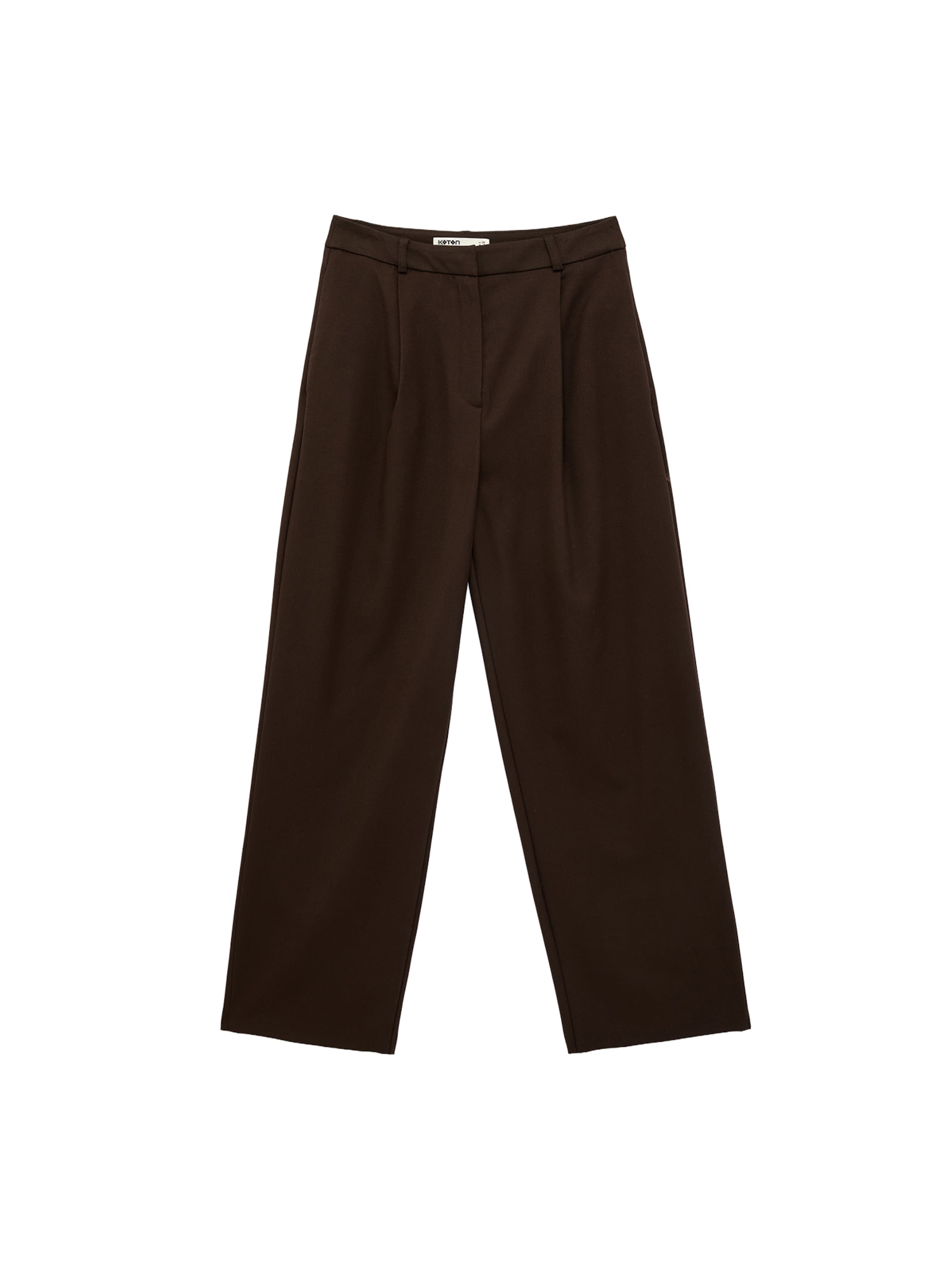Koton Pleat-front trousers in 32/Regular in Dark brown, Item view