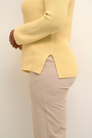 Pull-over KAFFE CURVE en jaune
