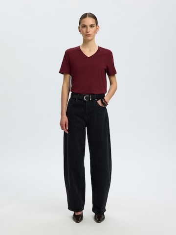 T-shirt 'SLFEssential' SELECTED en rouge