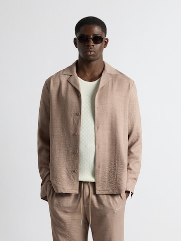 Burocs Regular fit Button Up Shirt in Grey: front