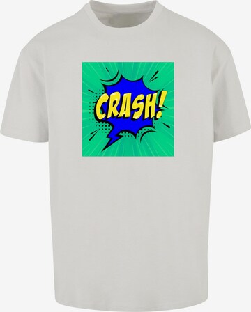 Merchcode Shirt 'Crash Comic' in Grijs: voorkant