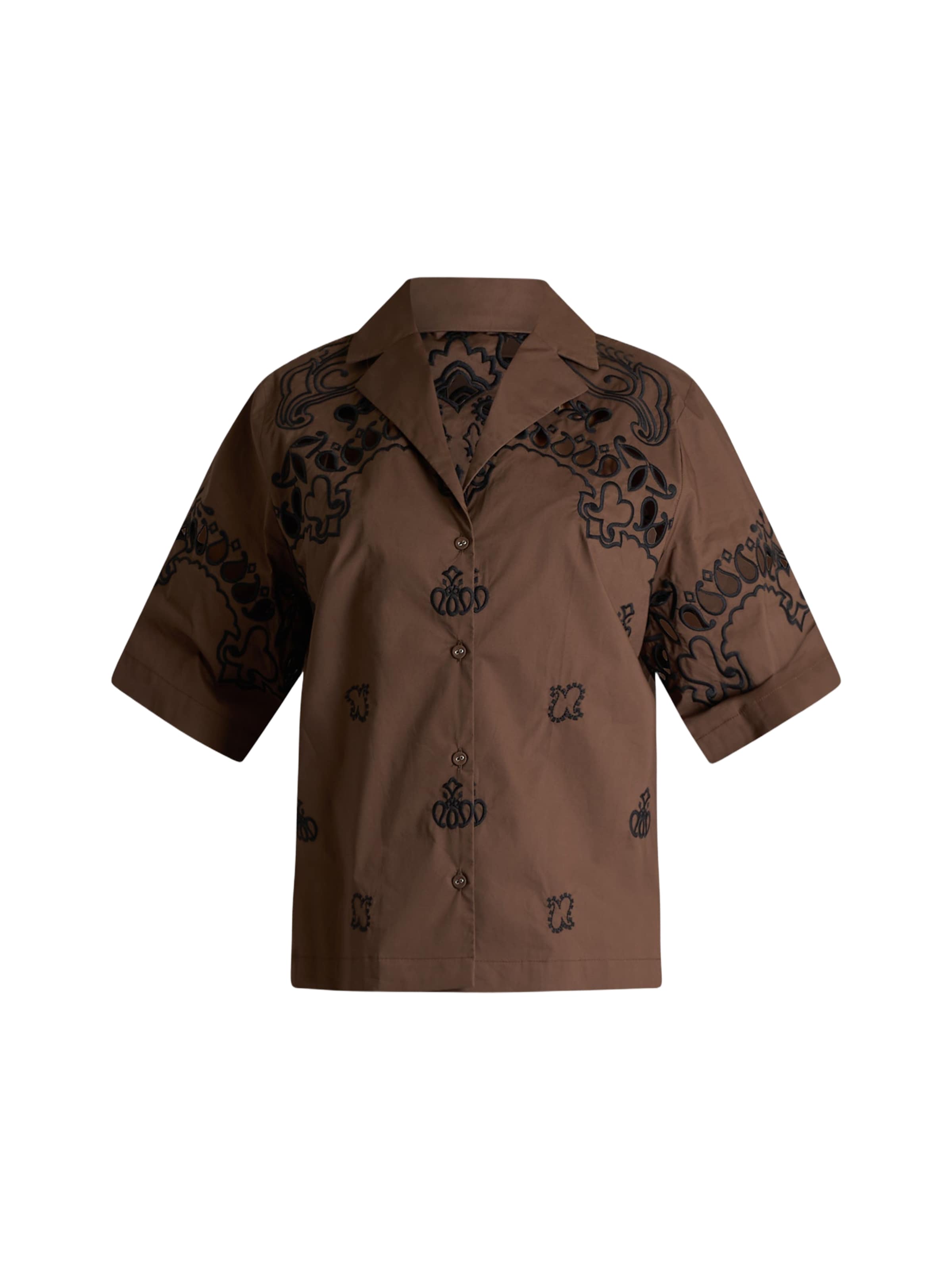 Ottod’Ame Regular fit Overhemd in Bruin: voorkant