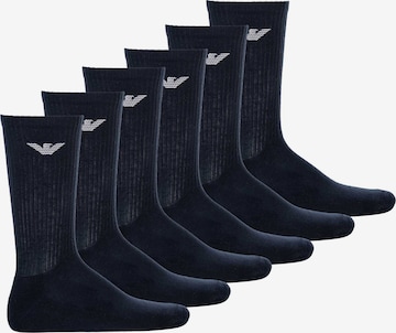 Emporio Armani Athletic Socks in Blue: front