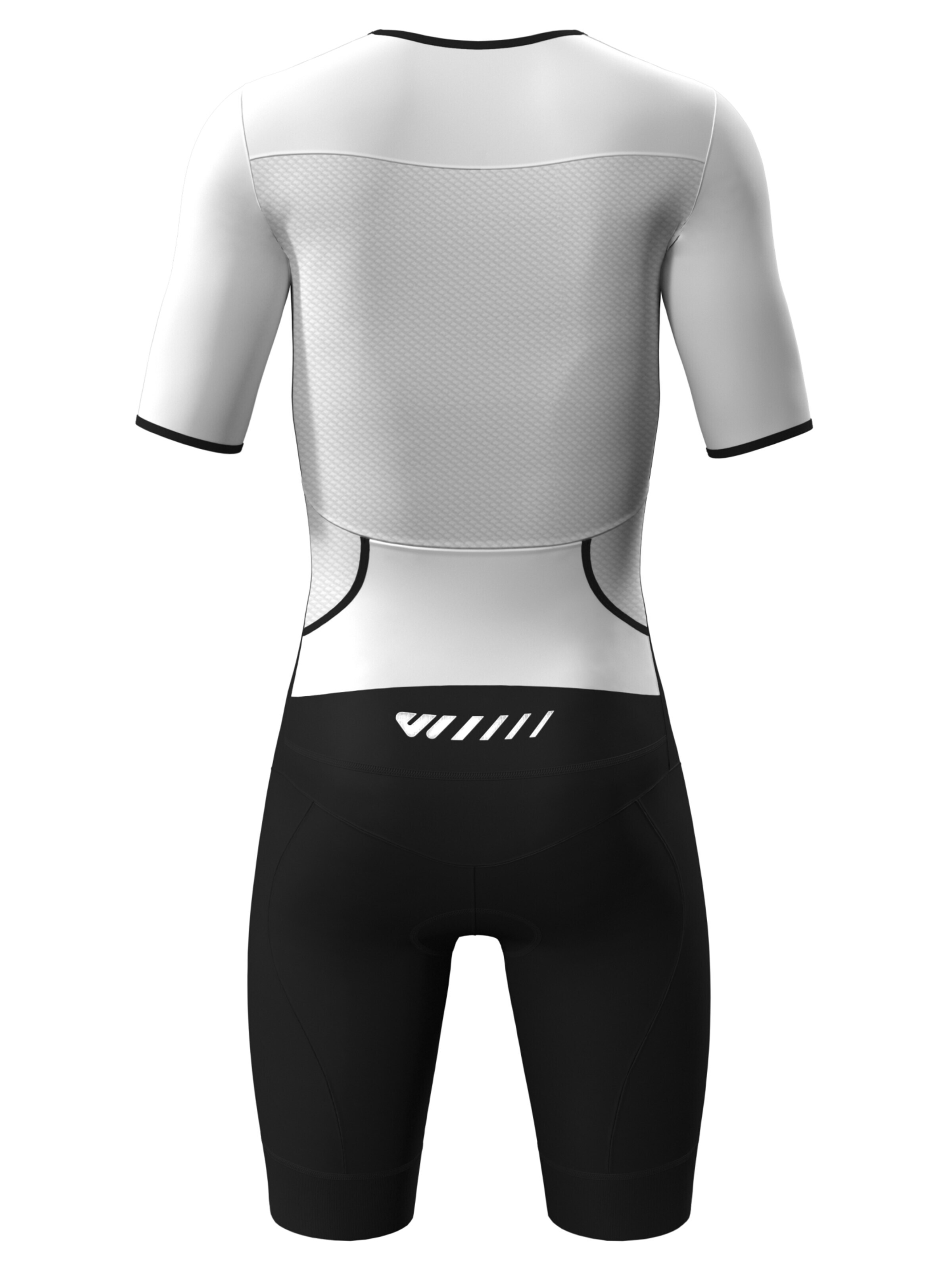 WULIBIKE - Ropa deportiva 'Wulibike Triathlonanzug Herren Kurzarm, weiß, atmungsaktiv, Triathlon-Polster' en blanco