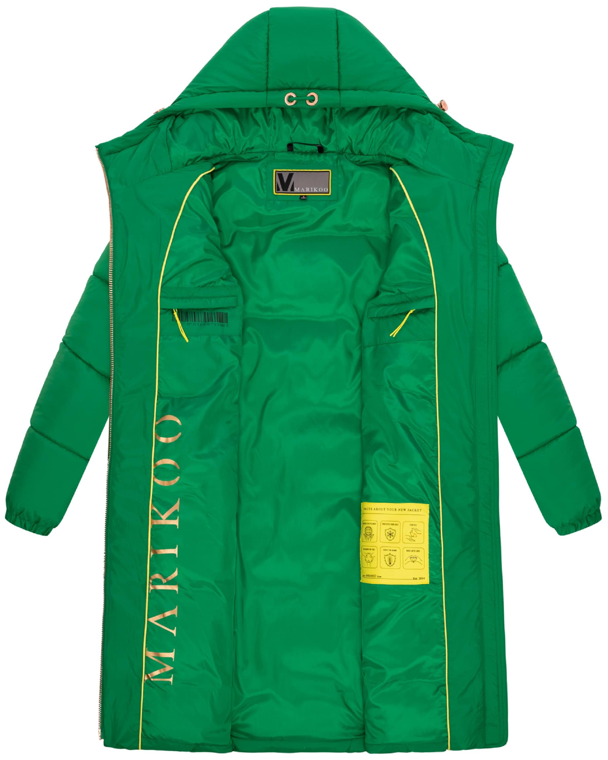 MARIKOO Зимнее пальто в Зеленый