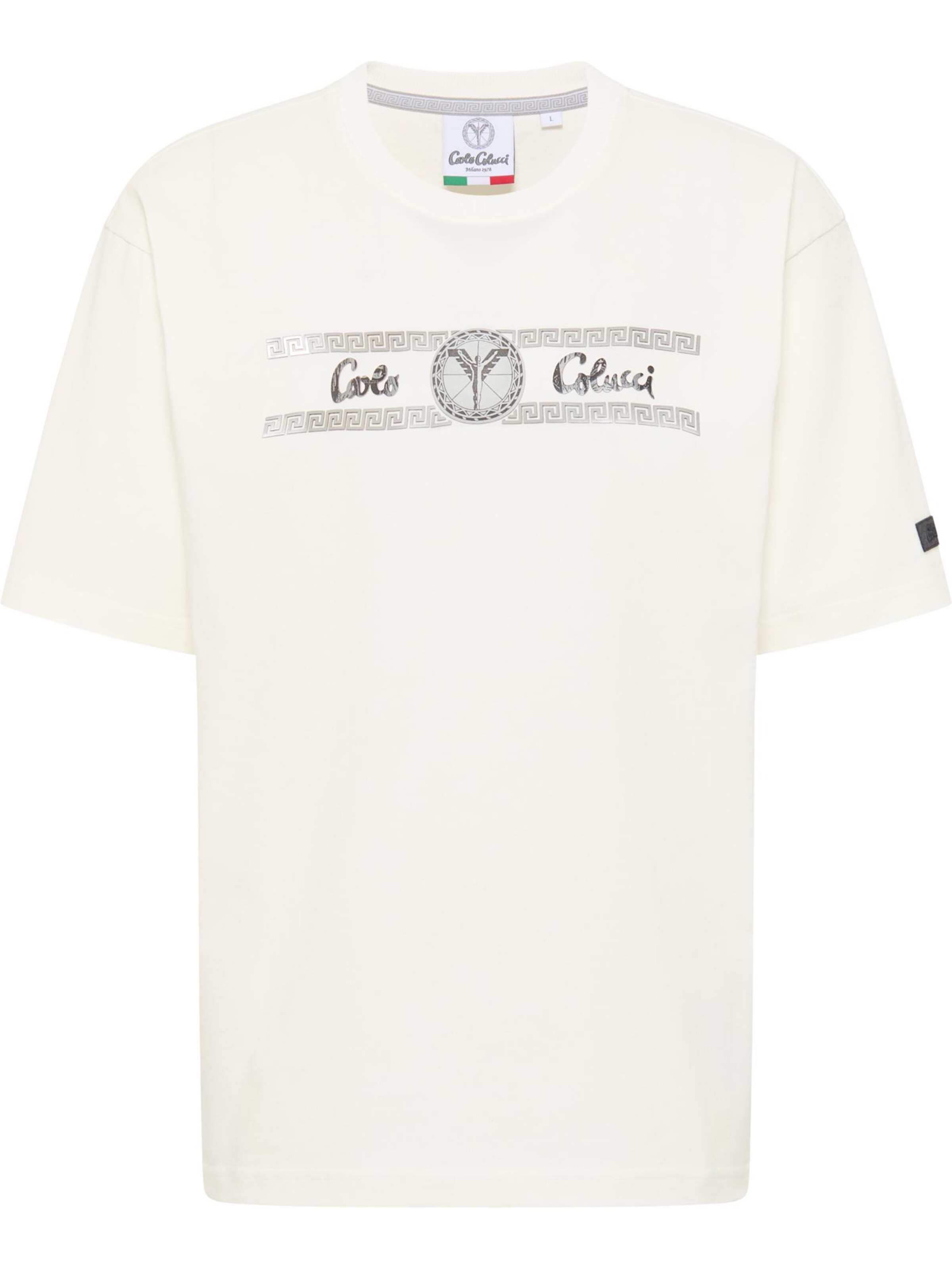 Carlo Colucci T-Shirt ' Di Pastena ' in Weiß: Vorderseite