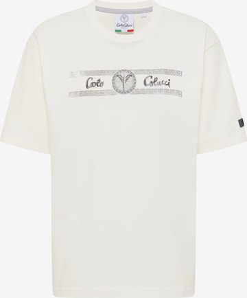 Carlo Colucci T-Shirt ' Di Pastena ' in Weiß: Vorderseite