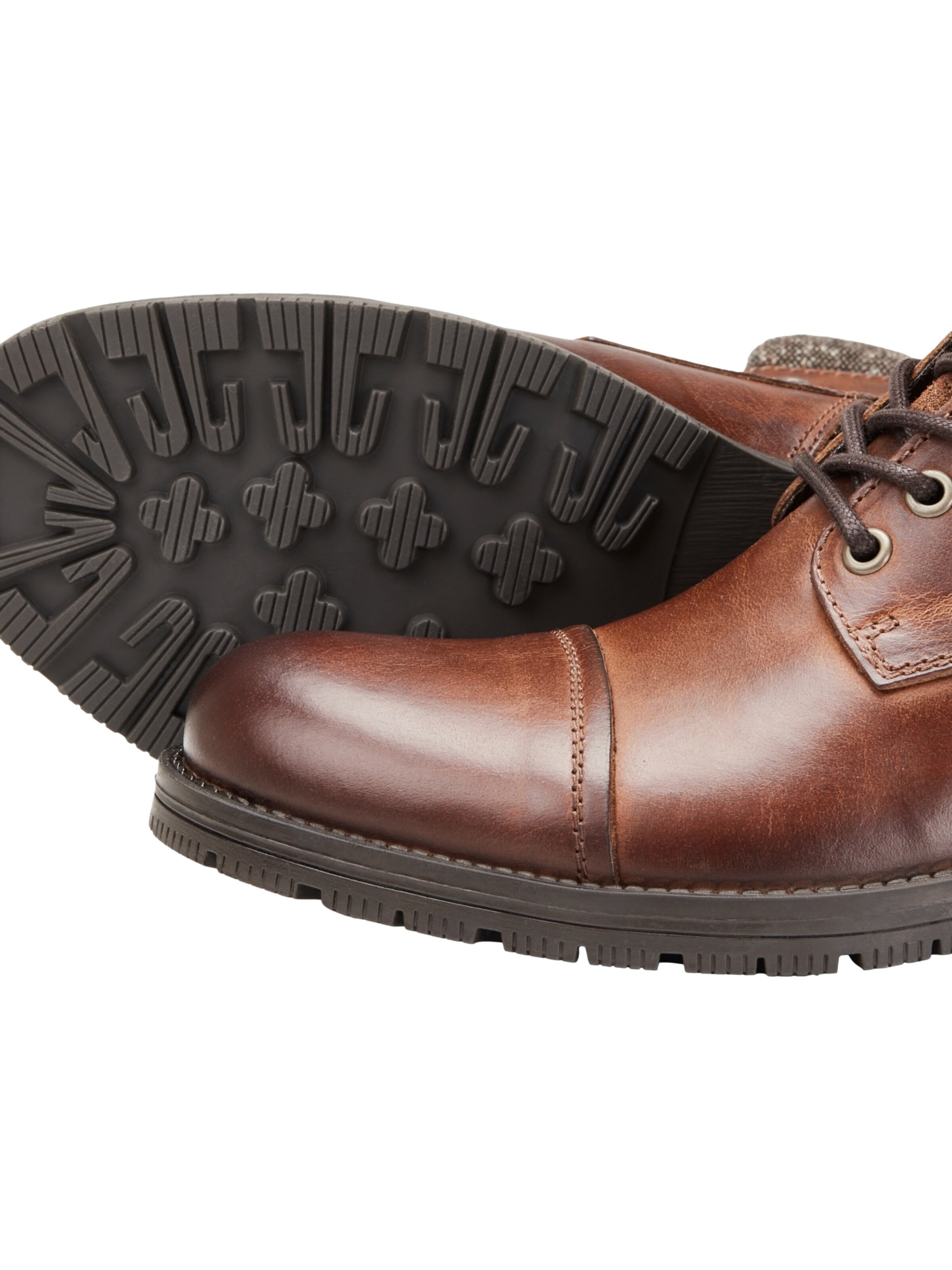 Cizme cu șireturi 'Marly' de la JACK & JONES pe maro