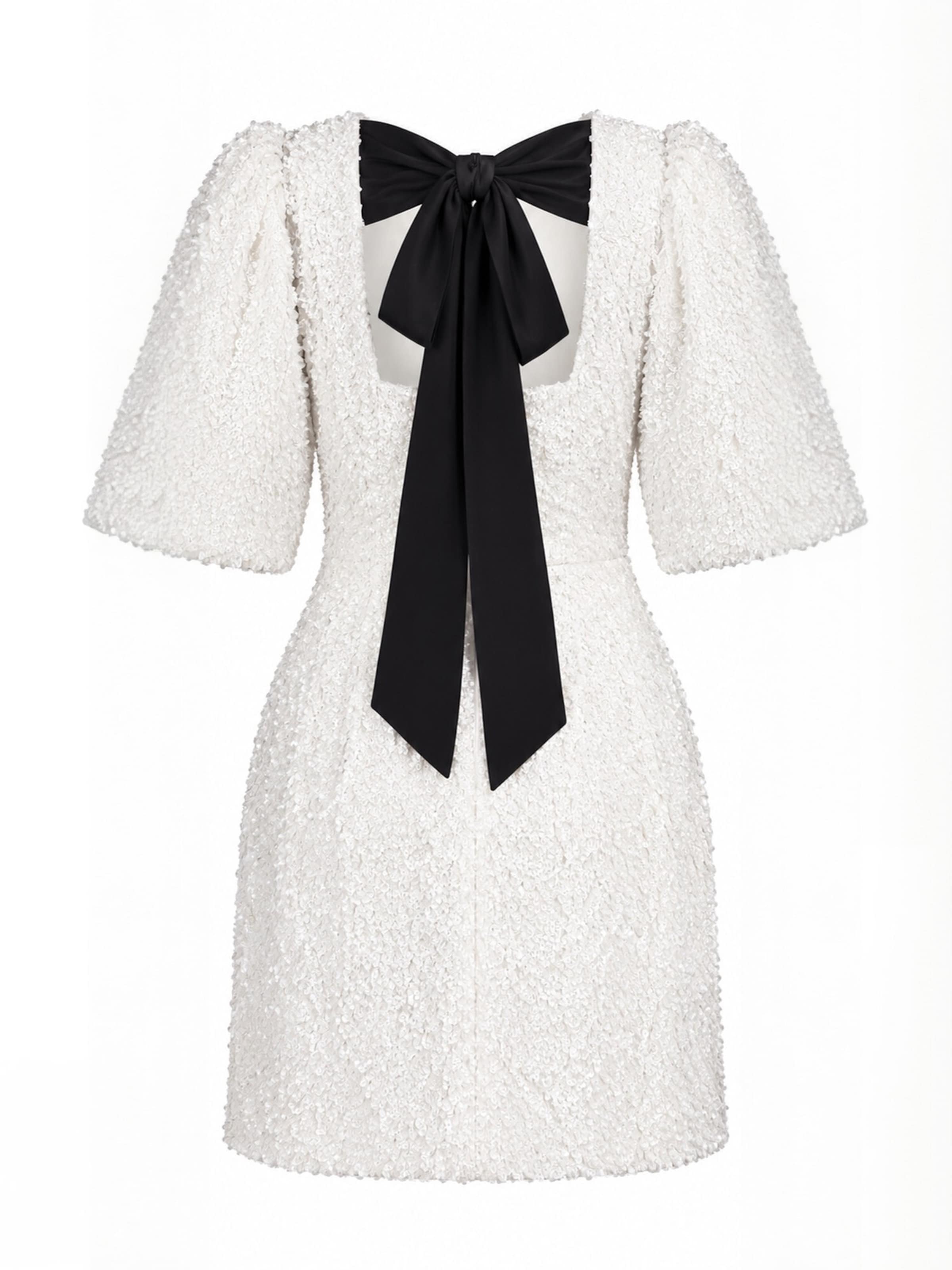 Crās - Vestido ' Annecras ' en blanco: atrás