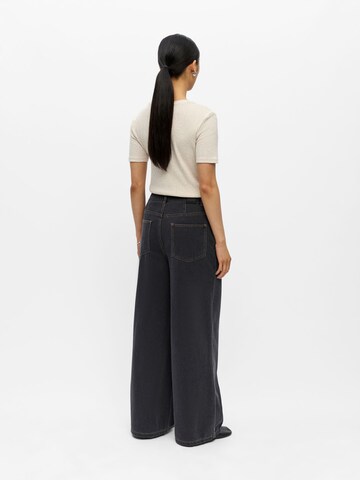 OBJECT Wide leg Jeans 'OBJLuca' in Black