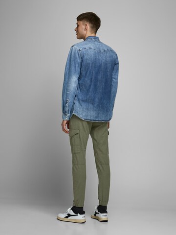 JACK & JONES Конический (Tapered) Брюки-карго 'Paul' в Зеленый