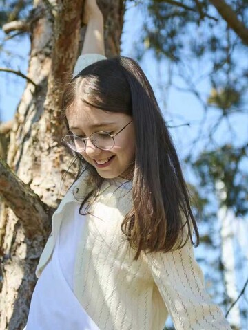 Sailing Knit Cardigan in White: front