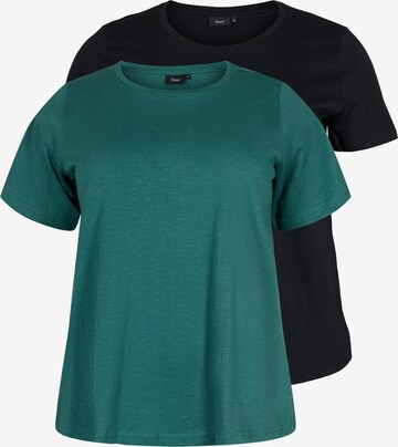 T-shirt Zizzi en bleu : devant