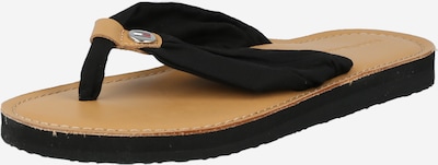 TOMMY HILFIGER Zehentrenner in hellbeige / schwarz, Produktansicht