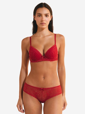 ETAM Push-up N°2 – Tief ausgeschnittener Push-up-BH 'Panama' in Rot