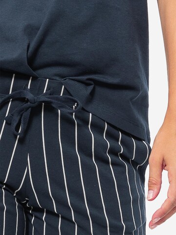 SCHIESSER Pyjama 'Cotton' in Blauw