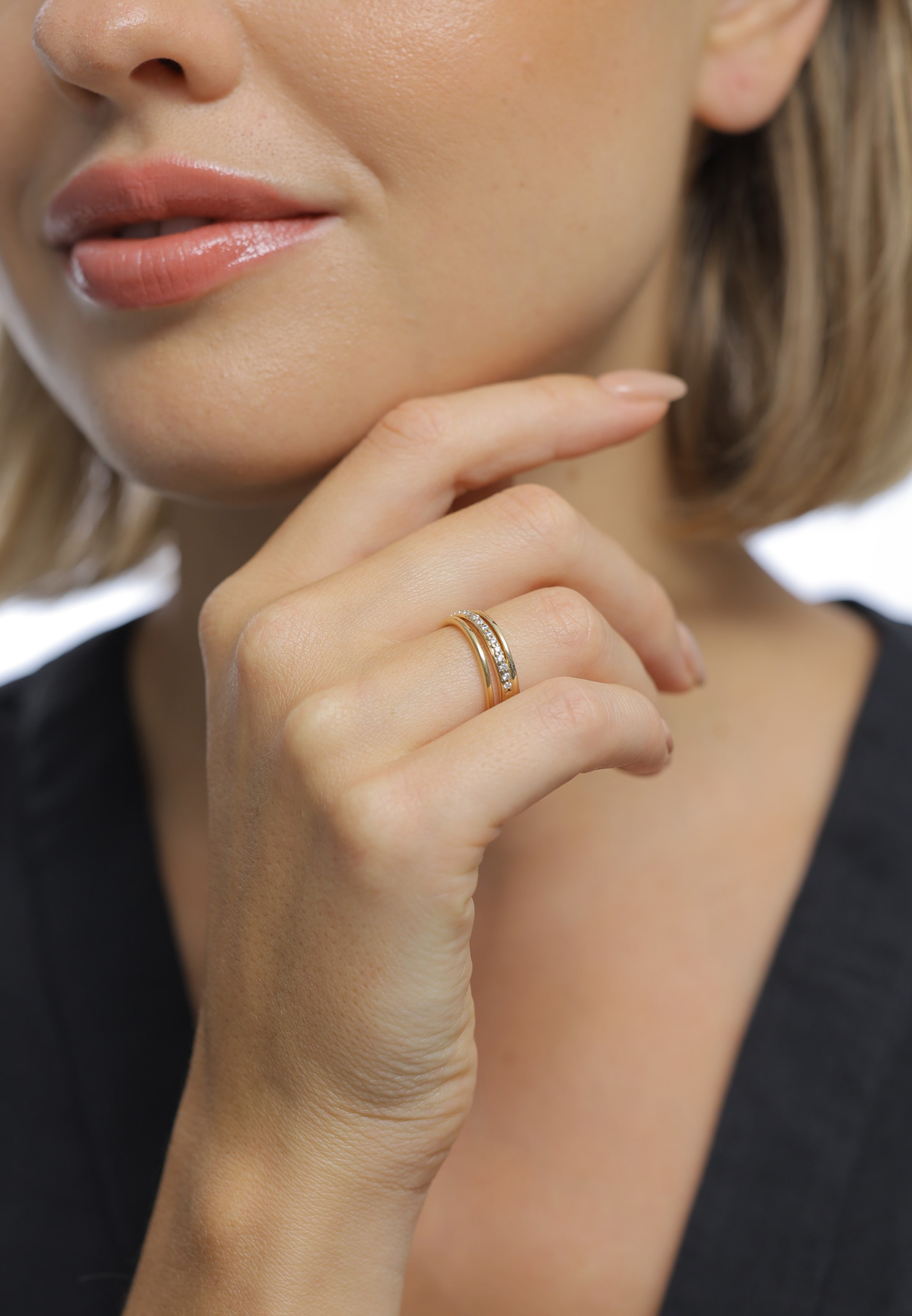 Bague ELLI en or : devant