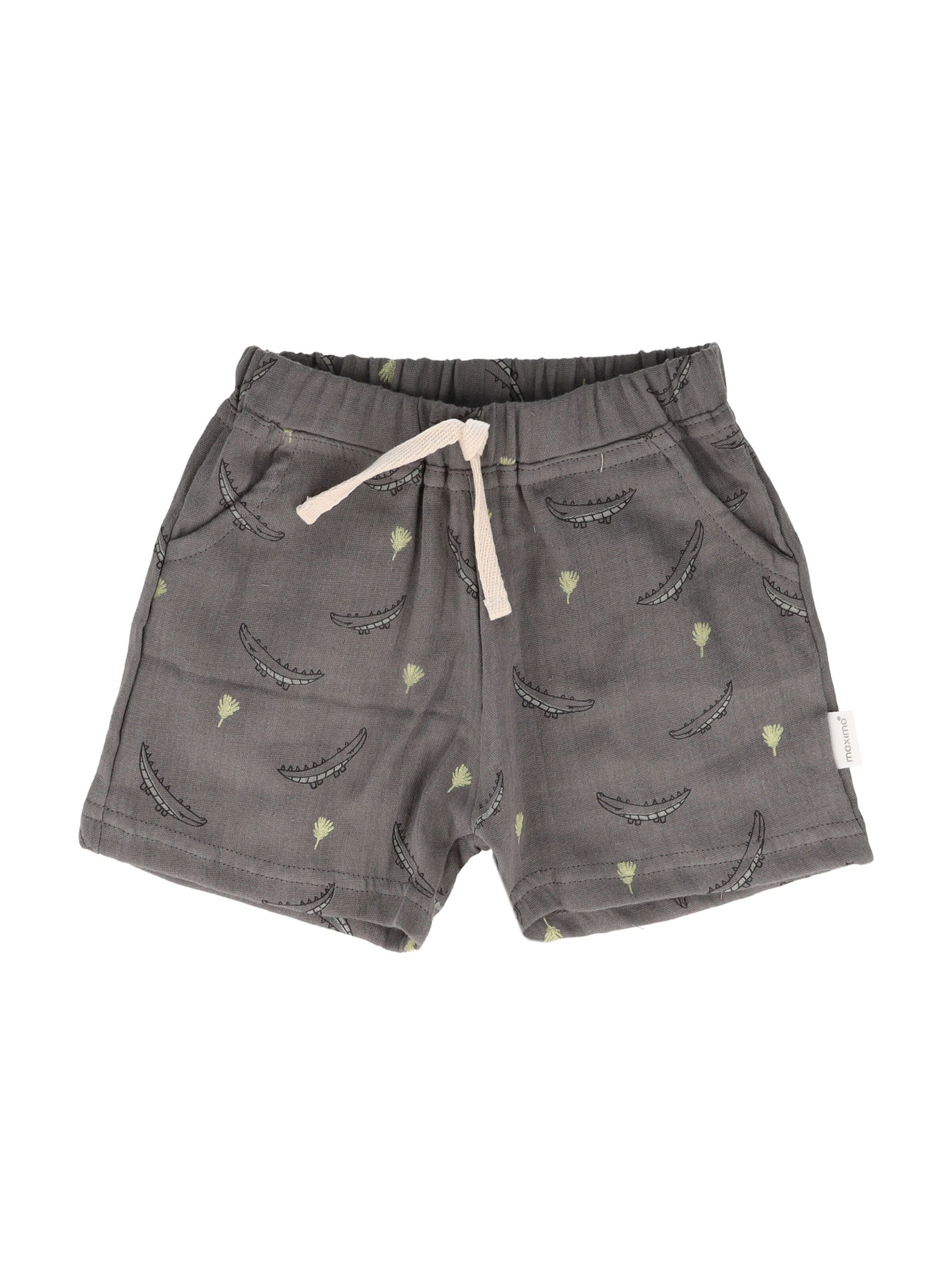 MAXIMO Regular Hose 'GOTS BABY BOY-Shorts Musselinstoff'‌‌‌‌‌‌‌‌‌ in Grau: Vorderseite