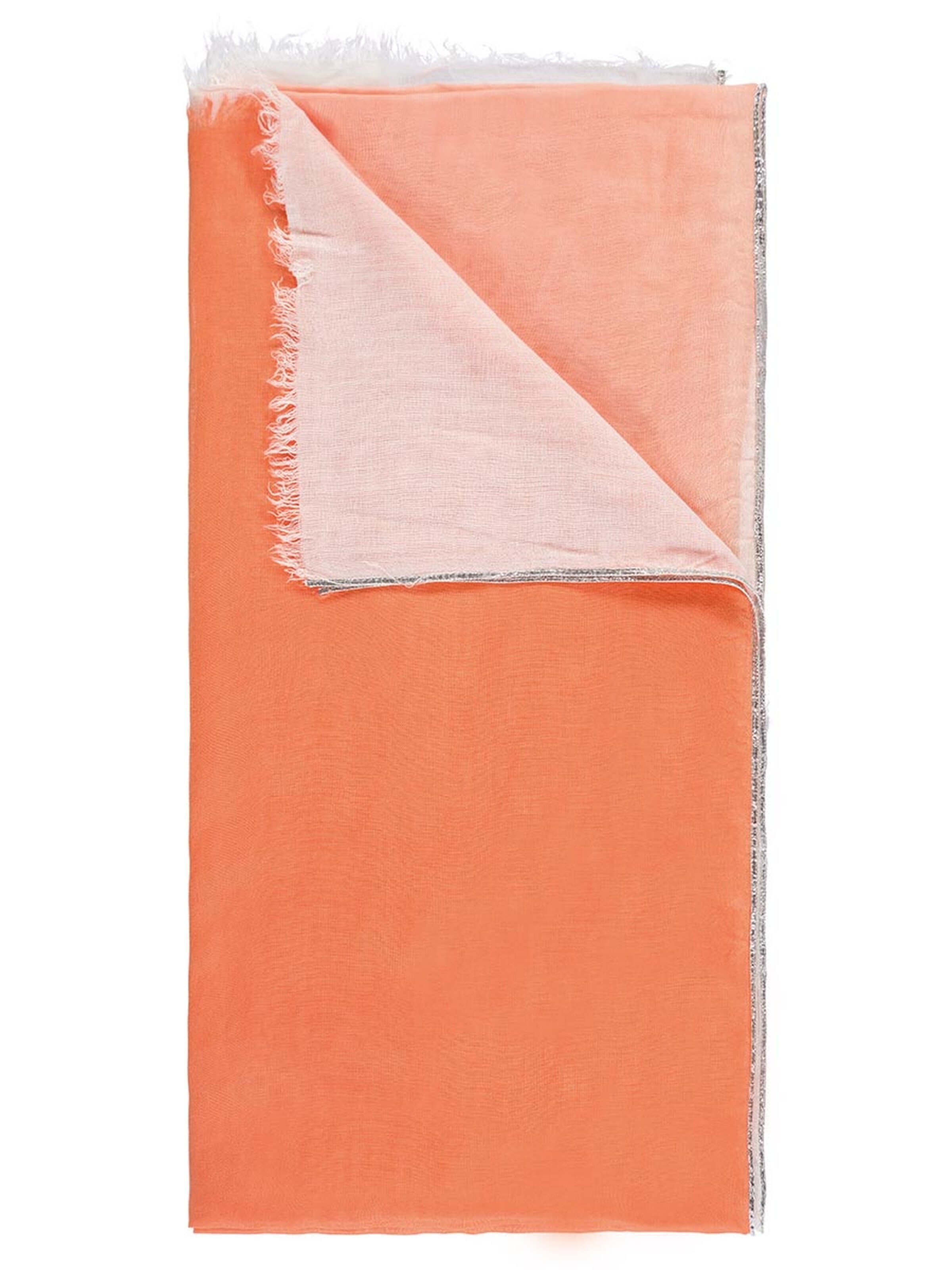 Passigatti Wrap 'Schal Degradé mit Silberrand' in Orange
