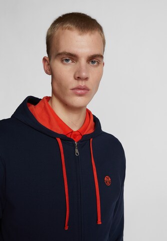 North Sails Zip-Up Hoodie in Blue