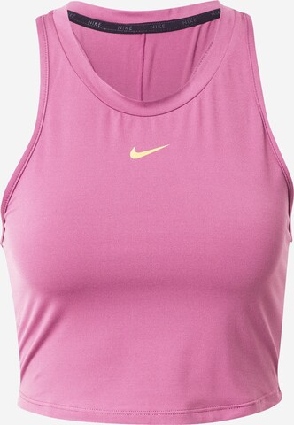 NIKE Sports Top 'ONE LUXE' in Pink: front