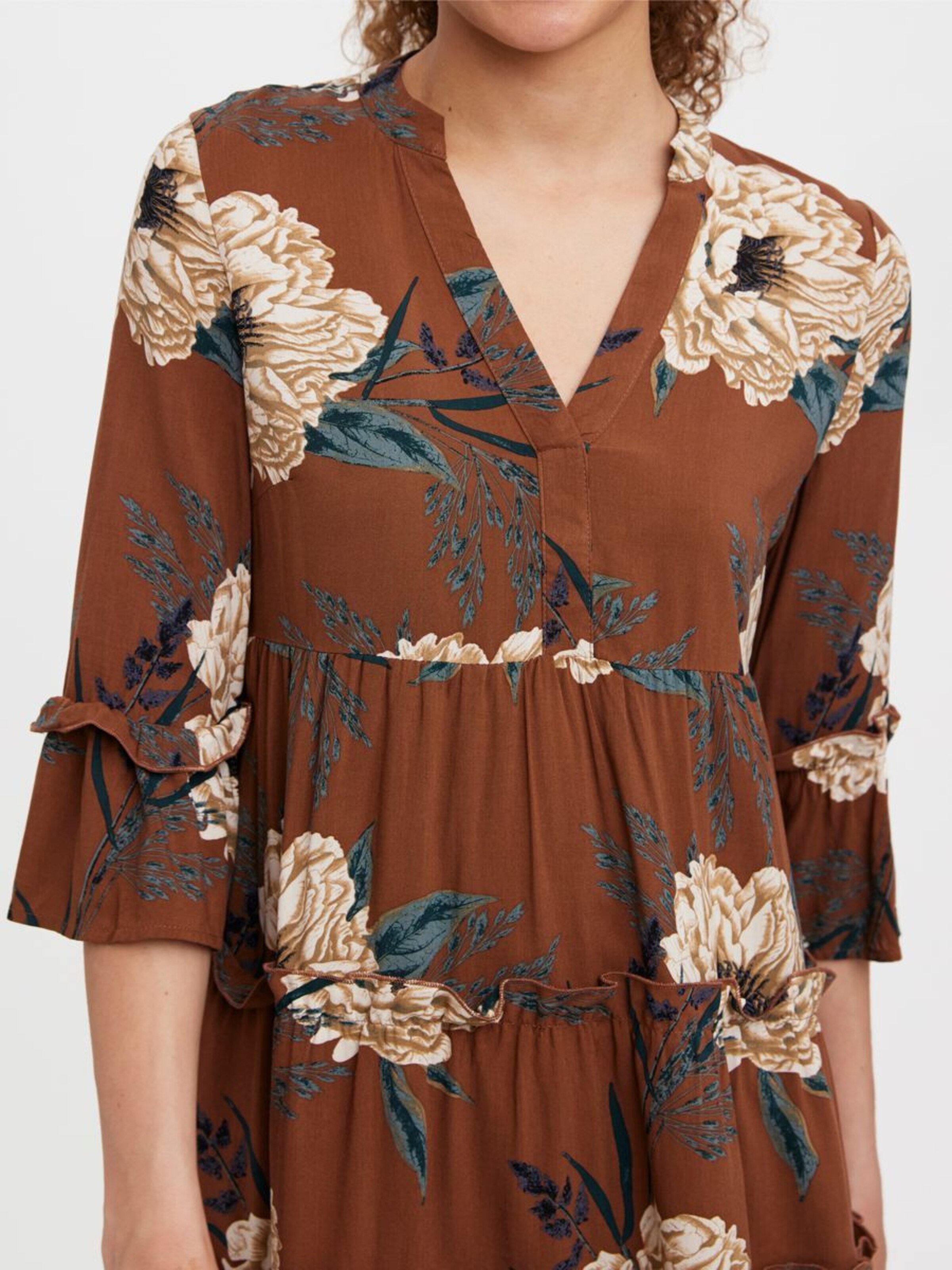 Frauen Kleider VERO MODA Kleid in Dunkelbraun - OR81396 Frauen Kleider VERO MODA Kleid in Dunkelbraun - OR81396