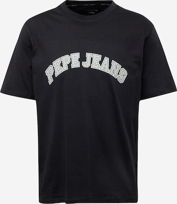 Pepe Jeans - Camiseta 'CLEMENT' en negro: frente