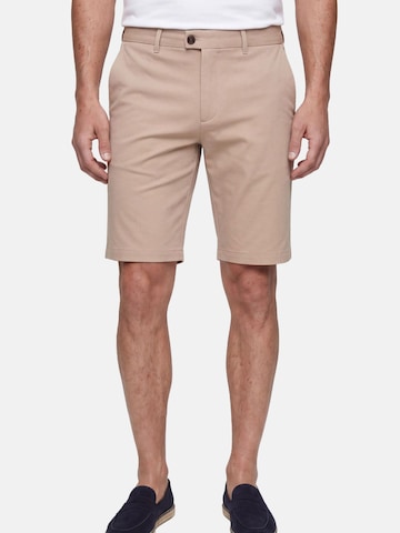 Thomas Goodwin Slim fit Trousers in Beige: front