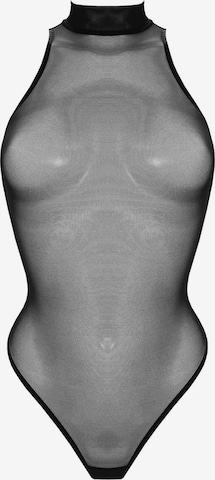 Bordelle Wäschebody 'Signature' in Schwarz: Vorderseite