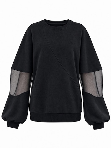 Sweat-shirt 'ELEVATE Vera' I want the moon en noir : devant