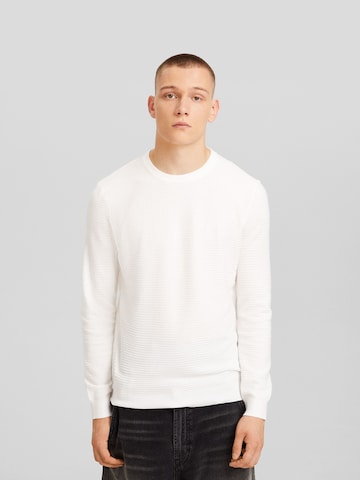Bershka Sweter w kolorze biały: przód