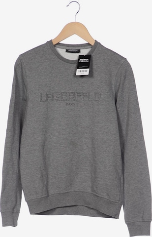 LAGERFELD Sweatshirt & Zip-Up Hoodie in S in Grey: front