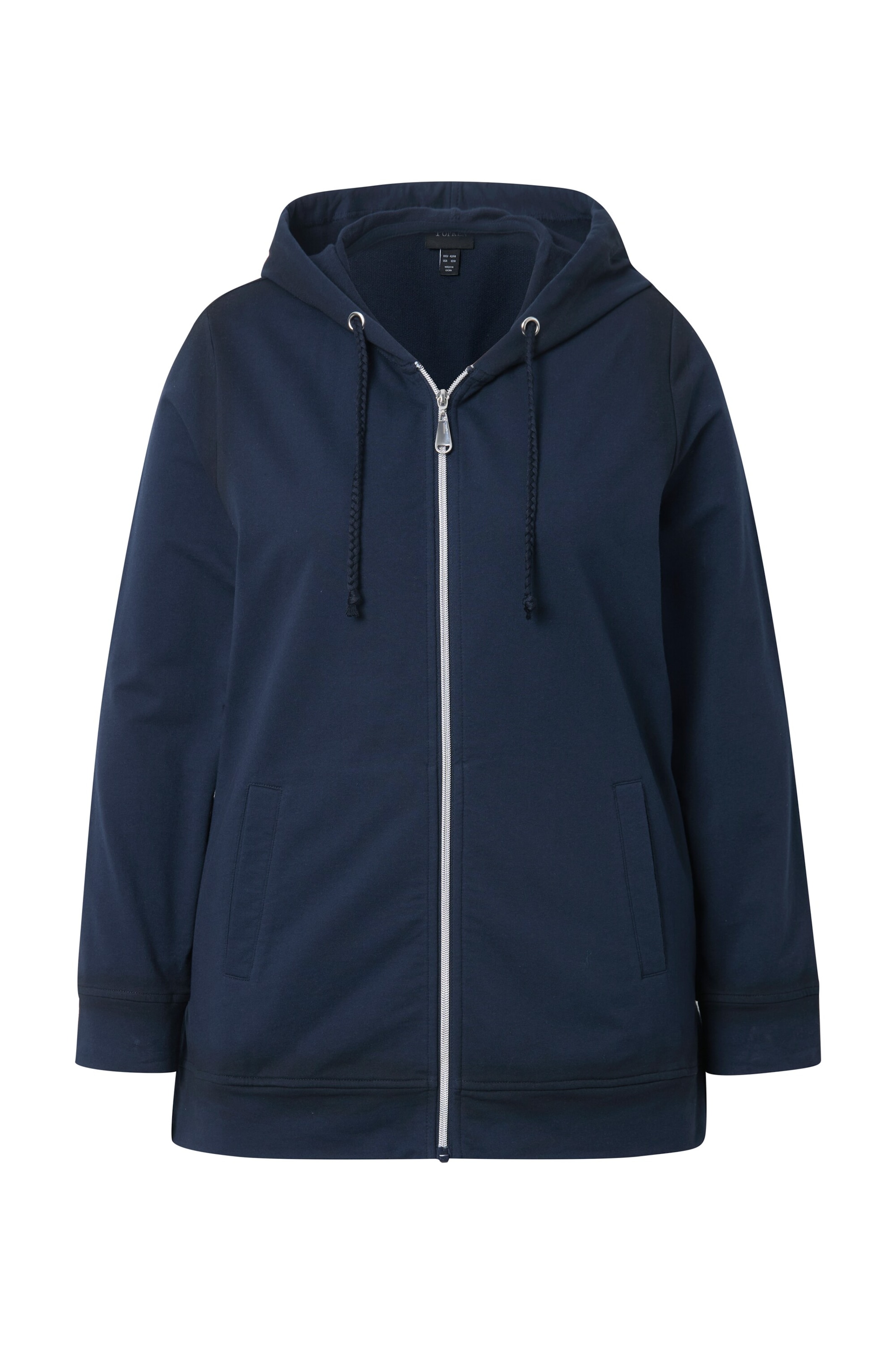 Ulla Popken Sweat jacket in Blue: front