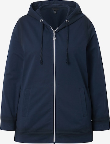 Ulla Popken Sweat jacket in Blue: front