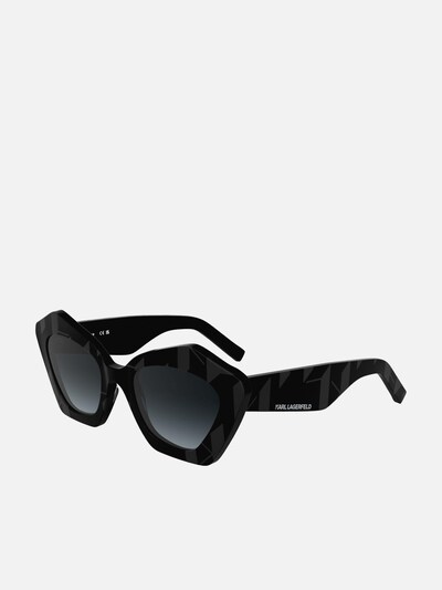 Karl Lagerfeld Zonnebril in 53 in de kleur Zwart, Productweergave