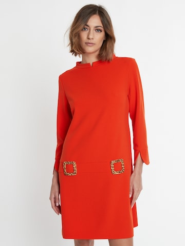 Ana Alcazar Dress ' Sidemy ' in Orange: front