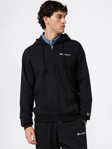 Champion Authentic Athletic Apparel Суичъри с качулка в черно: отпред