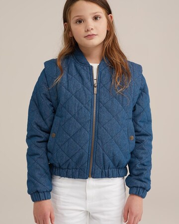 Veste mi-saison WE Fashion en bleu : devant