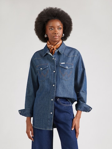 WRANGLER Блуза 'HERITAGE' в синьо: отпред