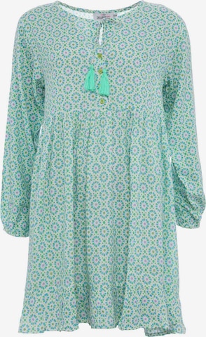 Zwillingsherz Sukienka koszulowa 'Rosalind' w kolorze zielony: przód