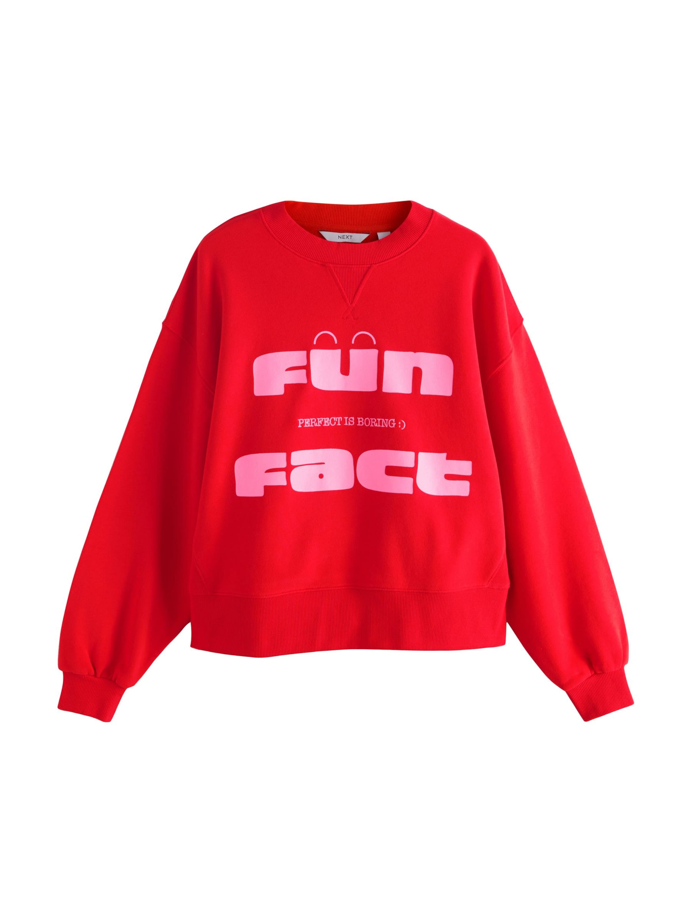 Next Majica 'Fun Fact' | rdeča barva: sprednja stran