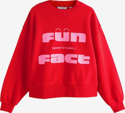 Next Sweater majica 'Fun Fact' u svijetloroza / crvena, Pregled proizvoda