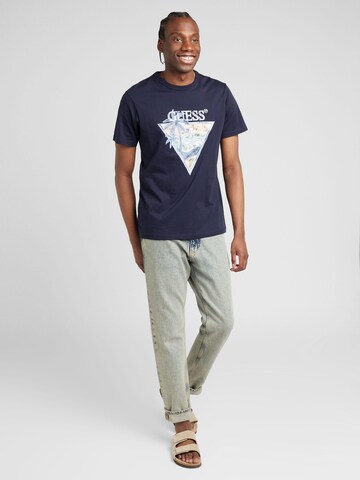 T-Shirt GUESS en bleu