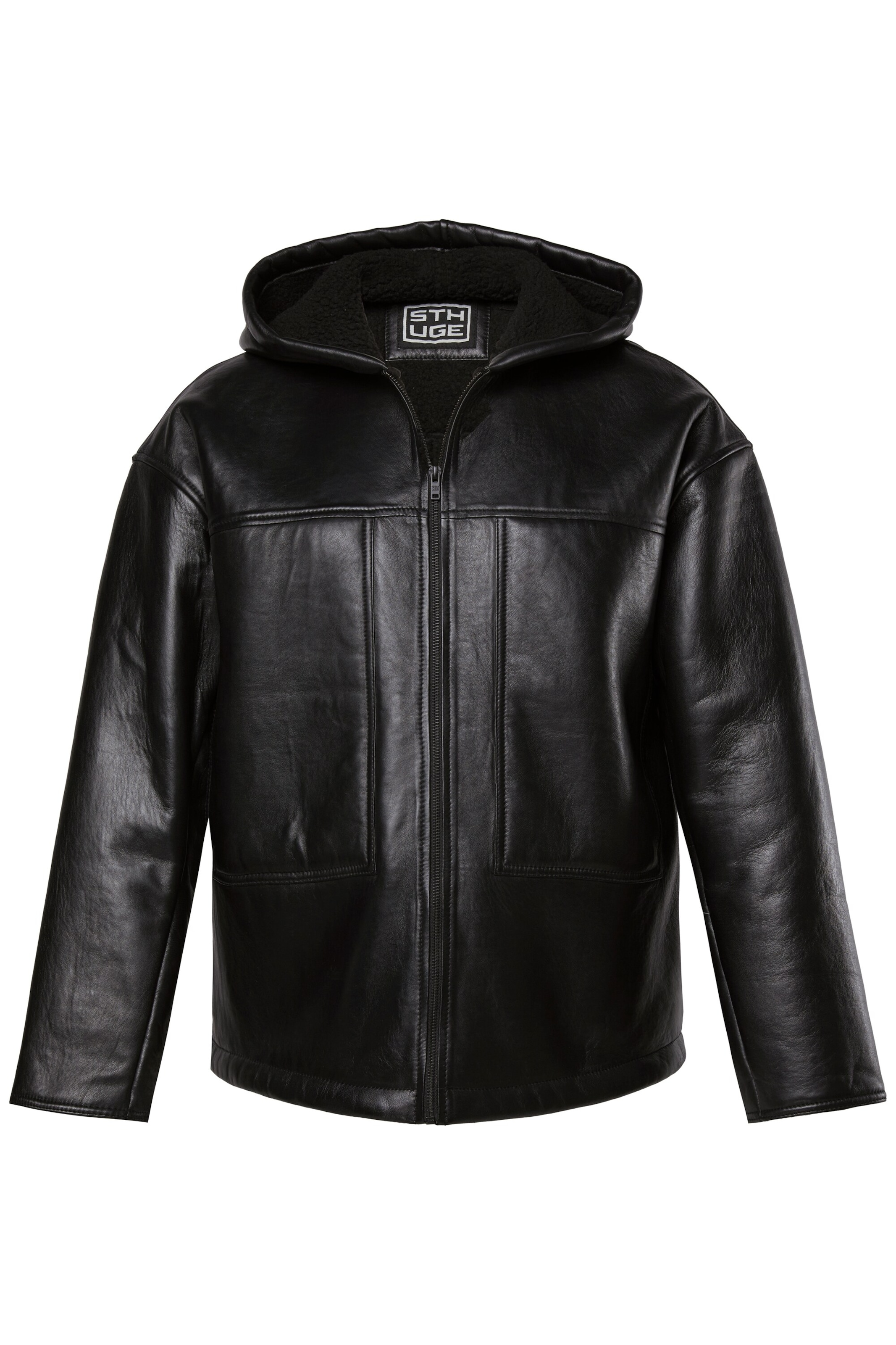 STHUGE Between-season jacket in Black: front