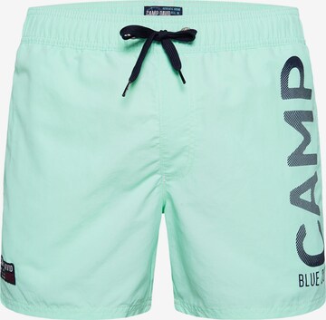 CAMP DAVID Swim Trunks in Green: front