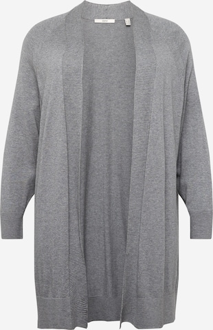 Esprit Curves Плетена жилетка в сиво: отпред